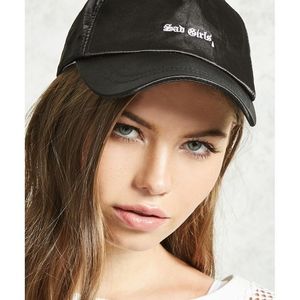 FOREVER 21 Satin 'Sad Girls' Dad Cap - NWOT